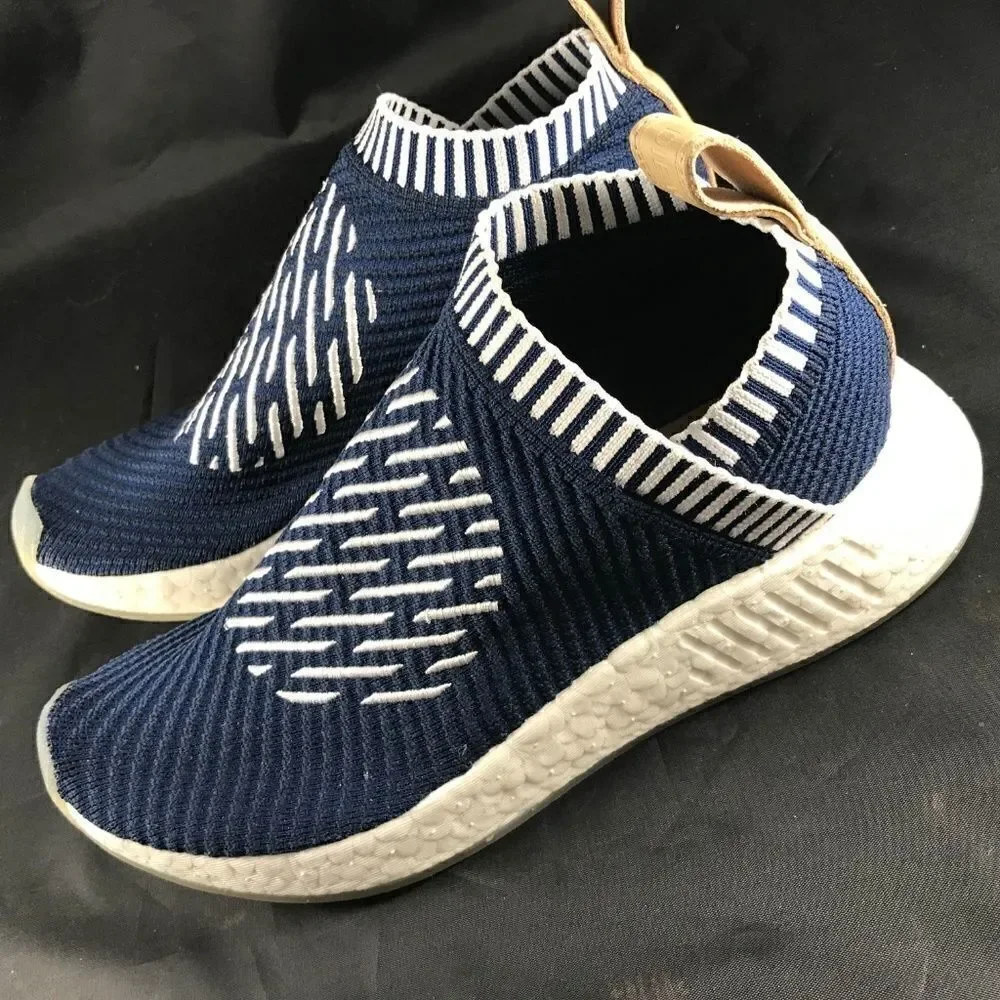 Adidas NMD CS2 Primeknit Ronin Navy White Womens 7 Mens 6